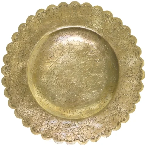 Dekorativt messingfad (str. Ø 36 cm)