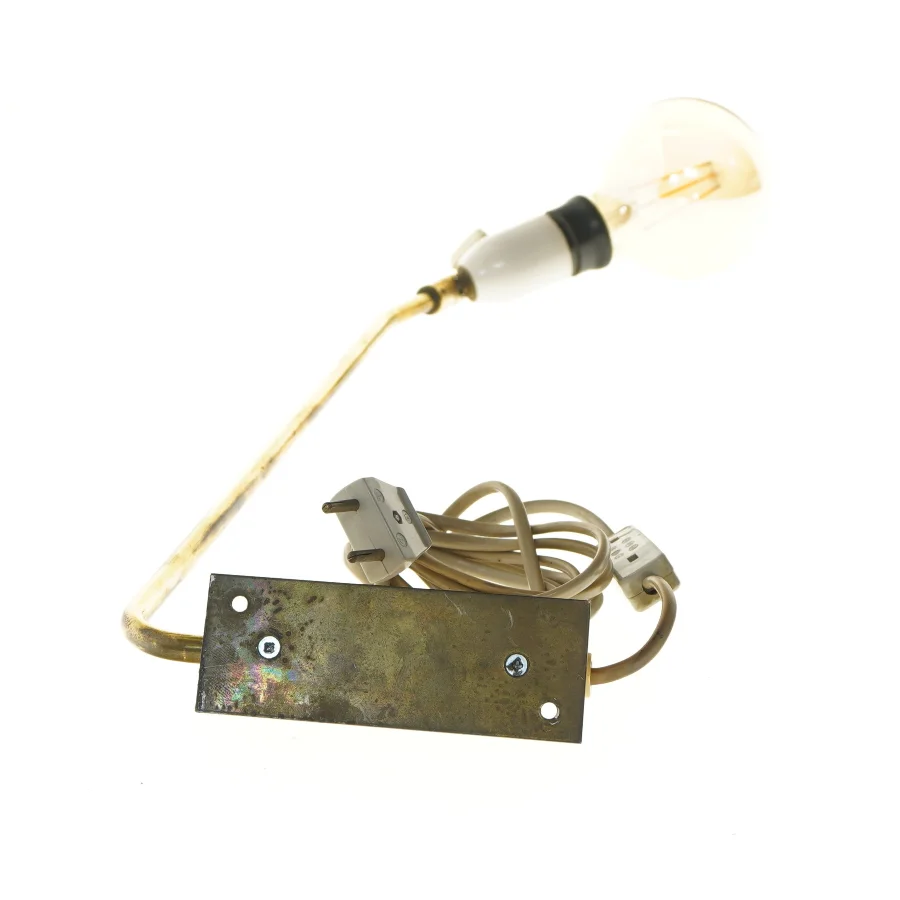 Messing væglampe med arm