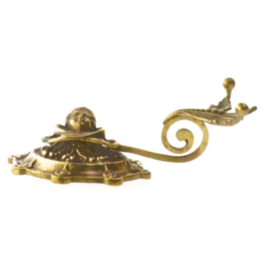 Antik messing lysestage (str. 12 cm)