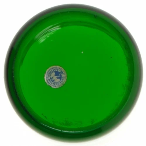 Grøn BP 1920-1970 souvenirglas fra BP (str. 15 cm)