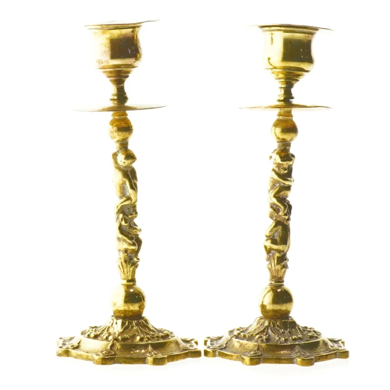 Guldlysestager, sæt af 16 cm (str. 16 cm)