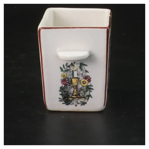 Keramisk krukke med dekoration (str. 6,5x5x4 cm)