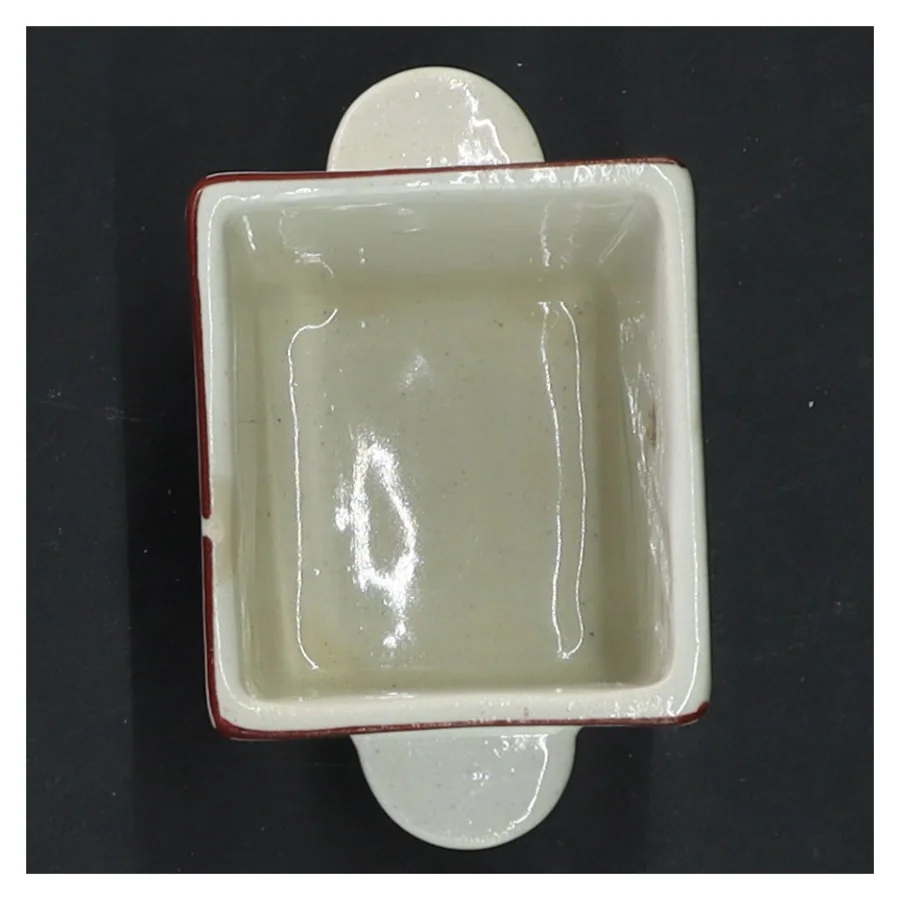 Keramisk krukke med dekoration (str. 6,5x5x4 cm)