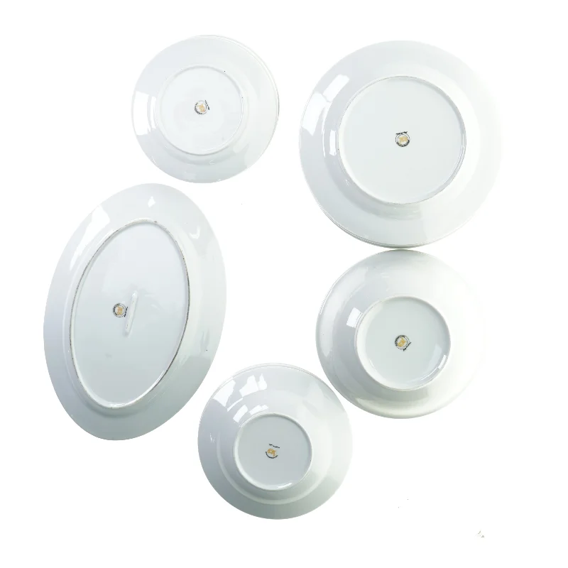 Tallerkener og fad fra Royal Porcelæn 24 K Guld (str. Blandet)