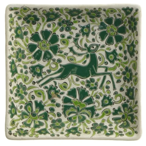 Keramisk dekorativt fad (str. 12x12 cm)