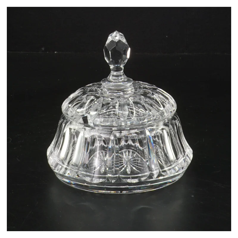 Glas krukke med låg (str. Ø 11 cm)