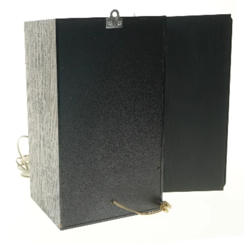 Sorte højtalere med kabler (str. 38x22x18 cm)