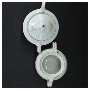 Porcelæn sukkerskål og mælkekande fra Bavaria (str. ø 10 cm og ø 12 cm)