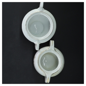 Porcelæn sukkerskål og mælkekande fra Bavaria (str. ø 10 cm og ø 12 cm)