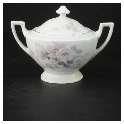 Porcelæn sukkerskål og mælkekande fra Bavaria (str. ø 10 cm og ø 12 cm)