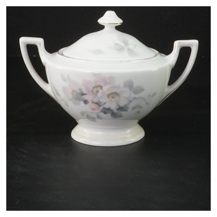 Porcelæn sukkerskål og mælkekande fra Bavaria (str. ø 10 cm og ø 12 cm)