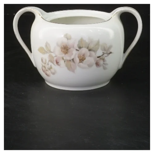 Porcelæn sukkerskål og mælkekande fra Bavaria (str. ø 10 cm og ø 12 cm)