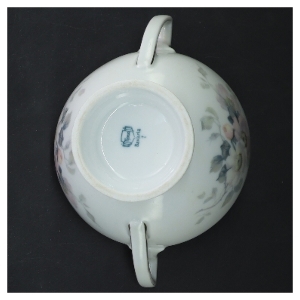 Porcelæn sukkerskål og mælkekande fra Bavaria (str. ø 10 cm og ø 12 cm)