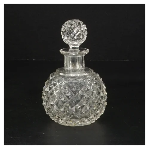 Glaskaraffel med prop (str. 12 cm)