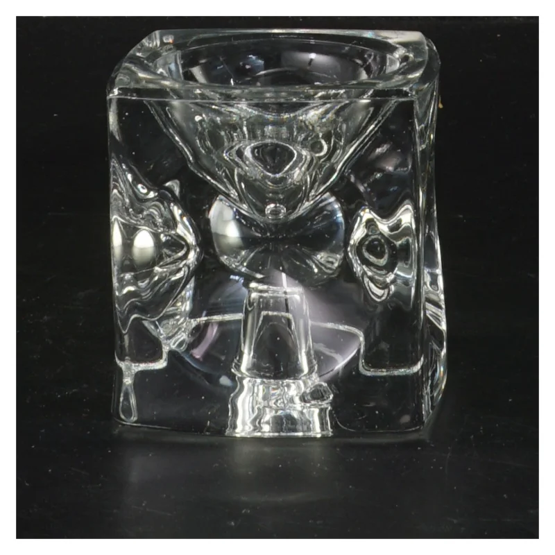 Glas fyrfadsstage (str. 7x7x7 cm)