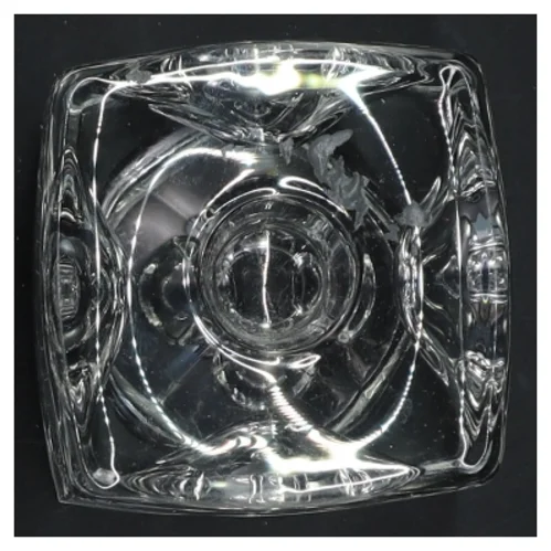 Glas fyrfadsstage (str. 7x7x7 cm)