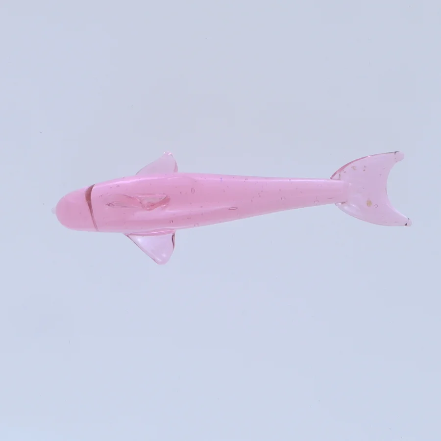 Glasdelfin pyntegenstand (str. 10 cm)