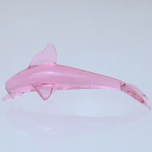 Glasdelfin pyntegenstand (str. 10 cm)
