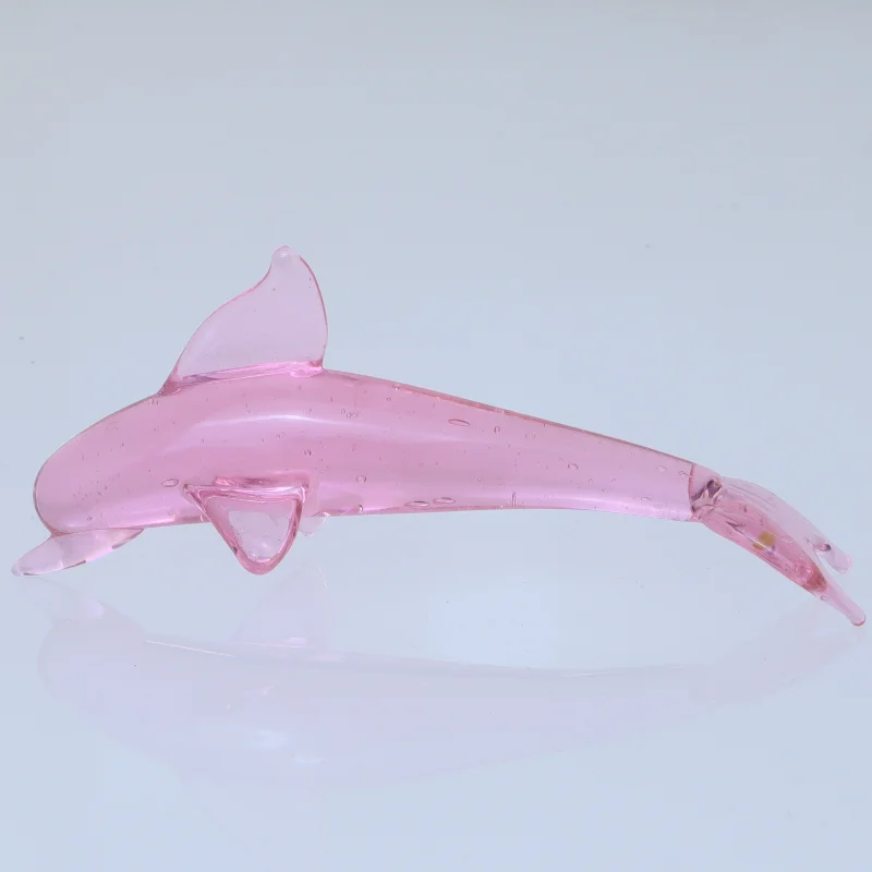 Glasdelfin pyntegenstand (str. 10 cm)