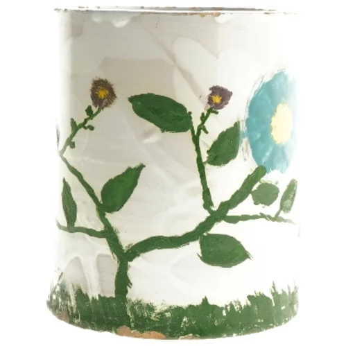 Håndmalet blomsterpotte (str. 17,5 cm)