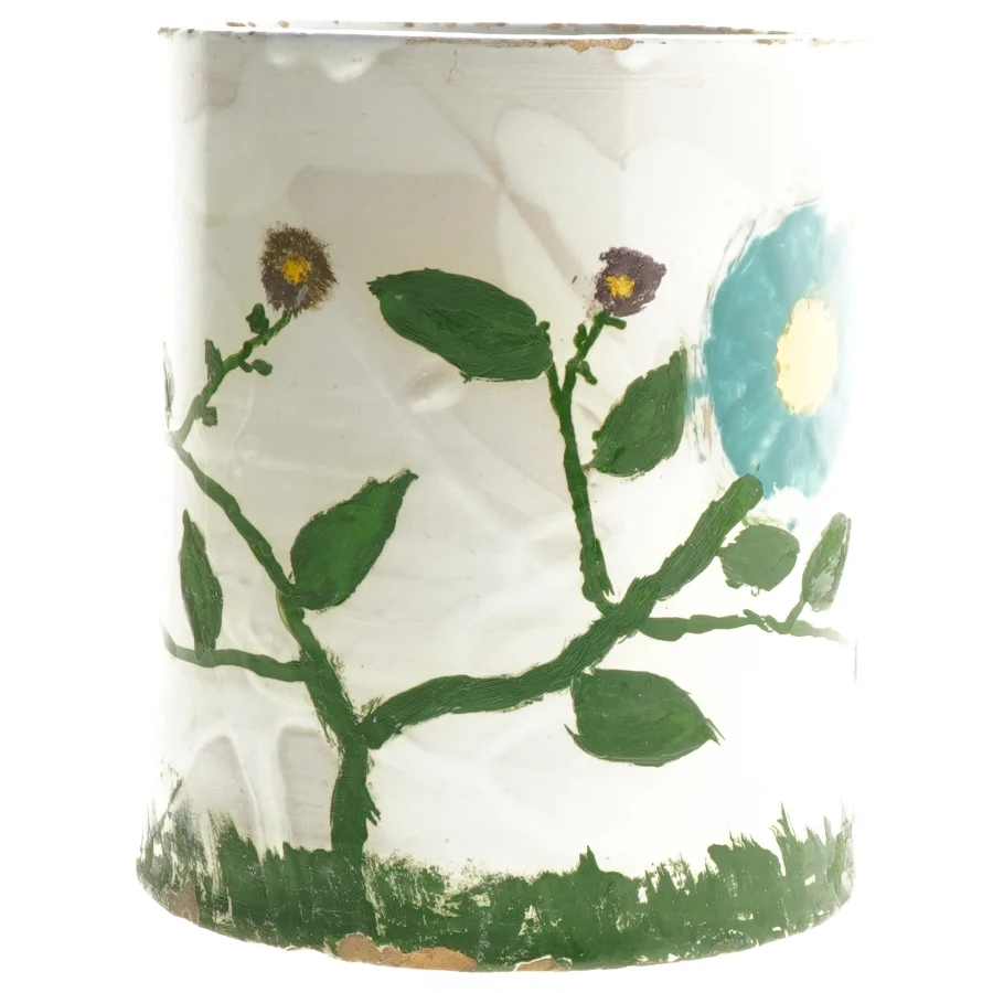 Håndmalet blomsterpotte (str. 17,5 cm)