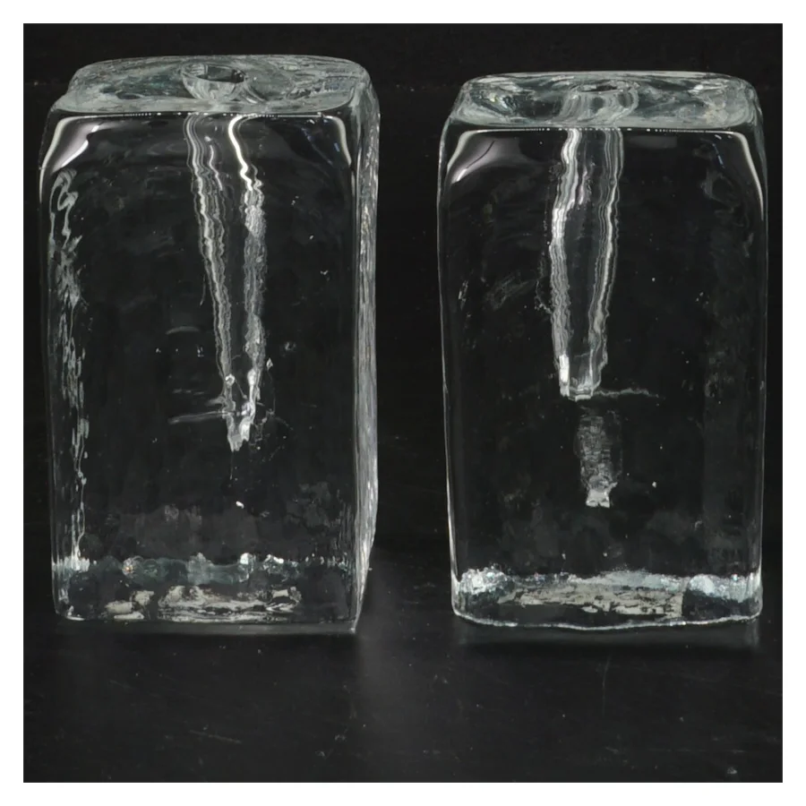Glas lysestager (str. 8x5x5 cm)