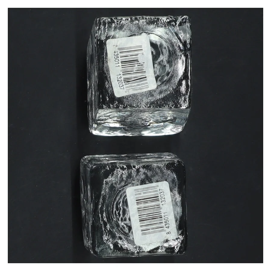Glas lysestager (str. 8x5x5 cm)