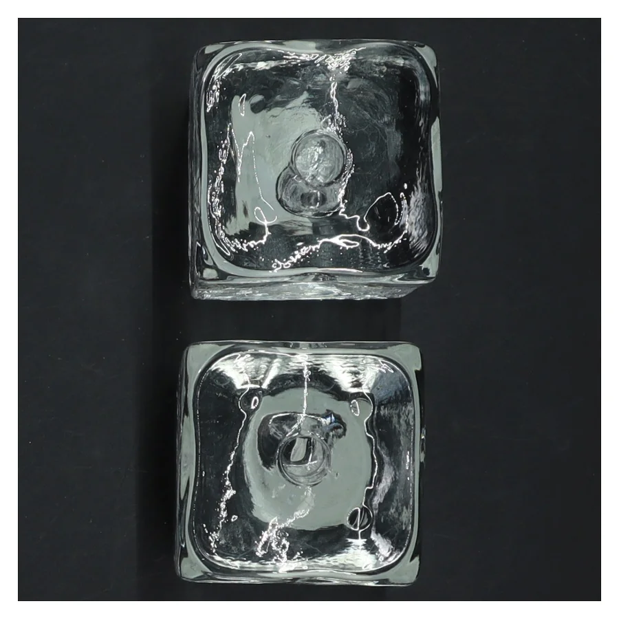 Glas lysestager (str. 8x5x5 cm)