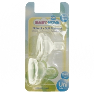 BabyNova flaske sutter 0-24 mdr fra BabyNova (str. 18x9,5 cm)