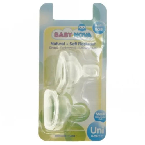 BabyNova flaske sutter 0-24 mdr fra BabyNova (str. 18x9,5 cm)
