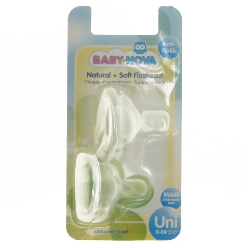 BabyNova flaske sutter 0-24 mdr fra BabyNova (str. 18x9,5 cm)