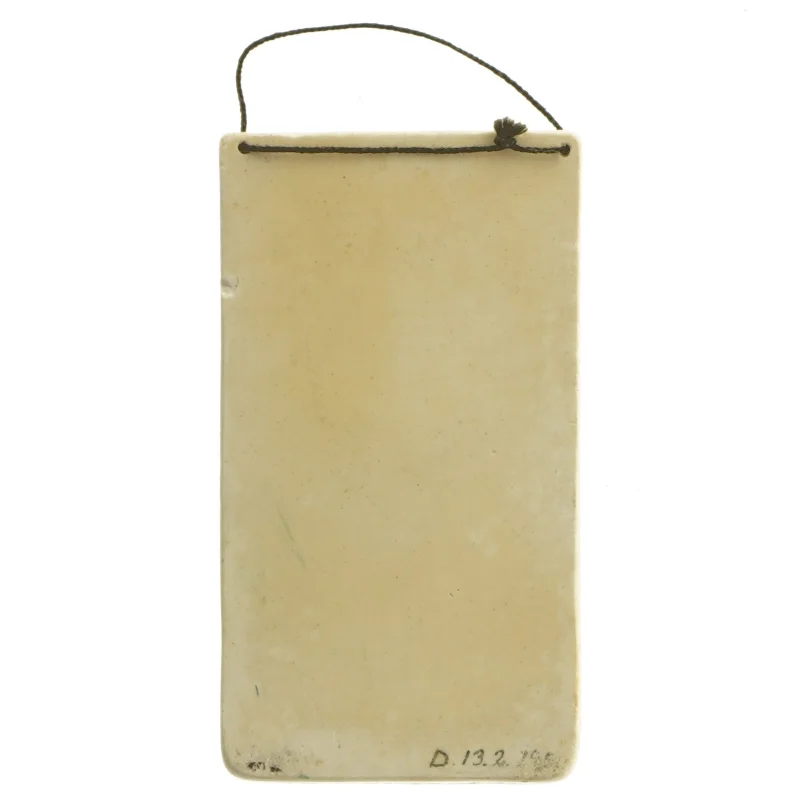 Dekorativ vægplade med Dickens hus (str. 14,5x8 cm)