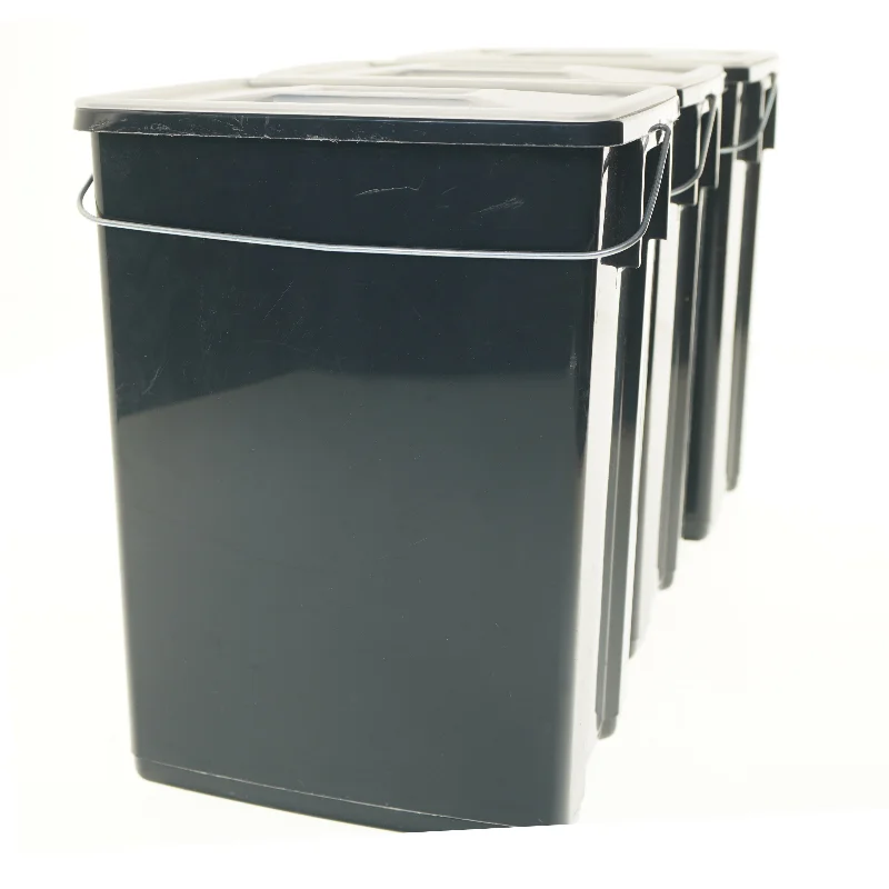 Sort affaldsspand sæt, 3 styk fra Curver (str. 30x20x15, 3 styk cm)