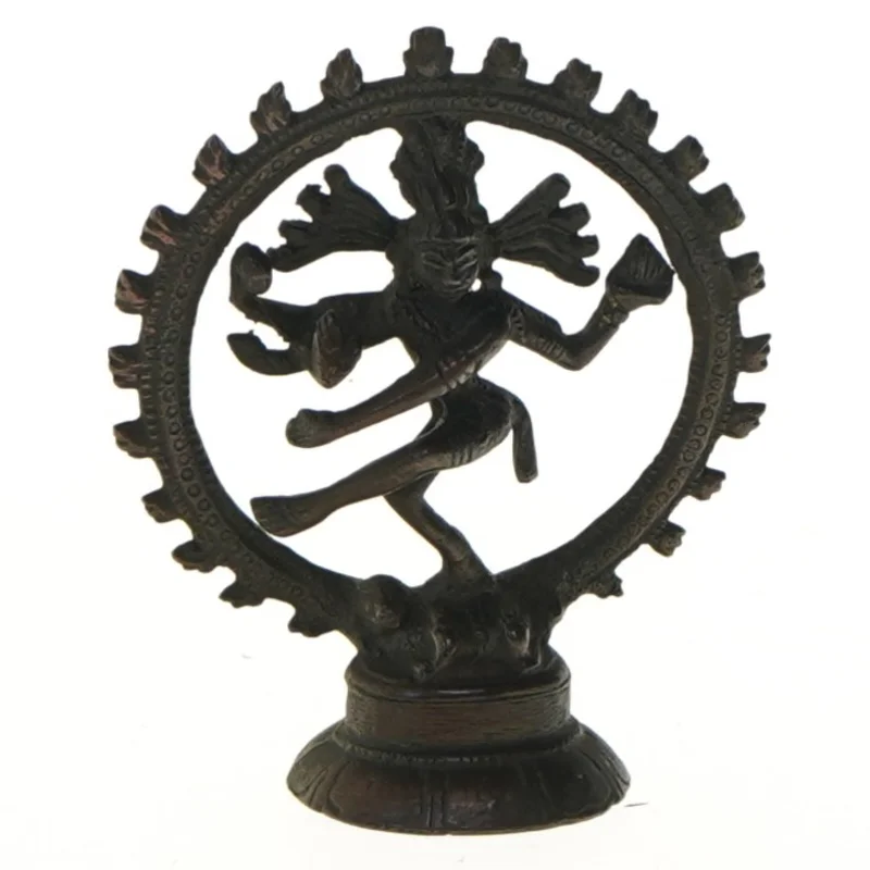 Lille statue af Shiva som Nataraja (str. Ø 9 cm)