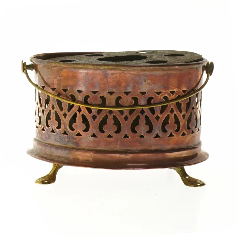 Antik kobber varmer (str. 11x12x16 cm)