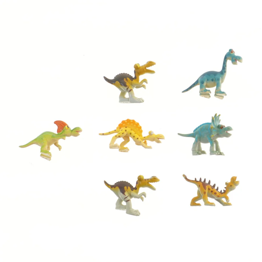 Sæt med 7 dinosaur figurer (str. 7 stk 9,5 cm)