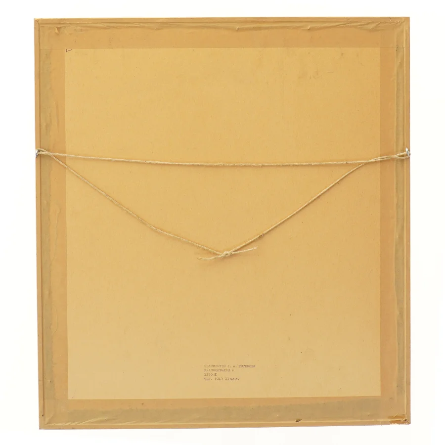 Indrammet thailandsk maleri (str. 49x44,5 cm)