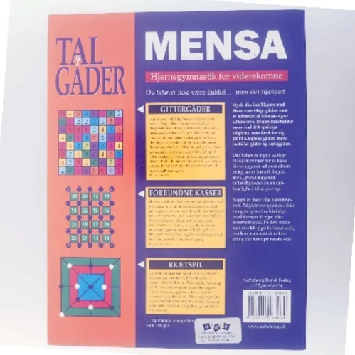 Mensa - talgåder : hjernegymnastik for viderekomne : over 200 opgaver der udfordrer din IQ af John Bremner (Bog)
