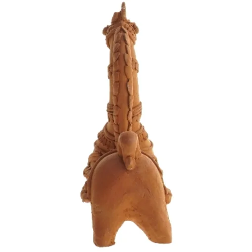 Terrakotta figur af hest (str. 12x16 cm)