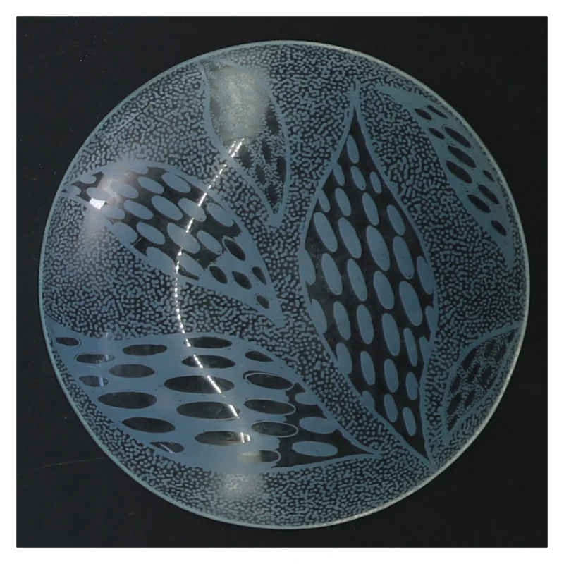 Glas dekoreret tallerken (str. Ø 10 cm)