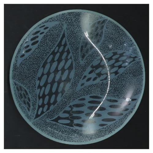 Glas dekoreret tallerken (str. Ø 10 cm)