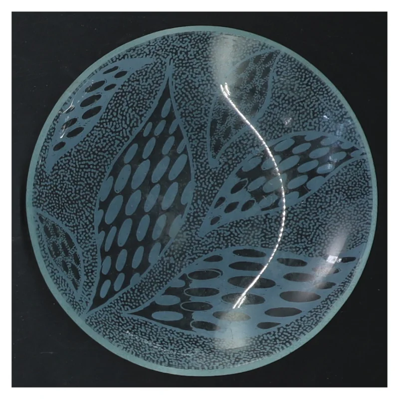 Glas dekoreret tallerken (str. Ø 10 cm)