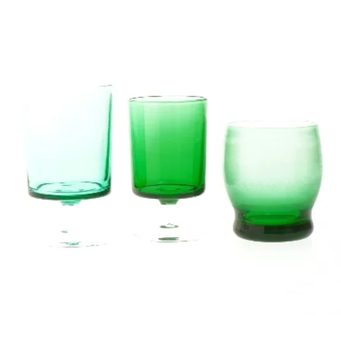 Grønne drikkeglas sæt (str. 9-12 cm)