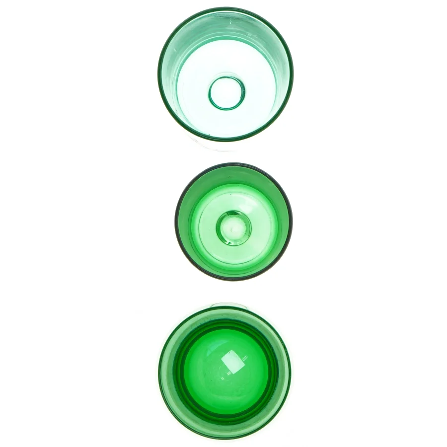 Grønne drikkeglas sæt (str. 9-12 cm)