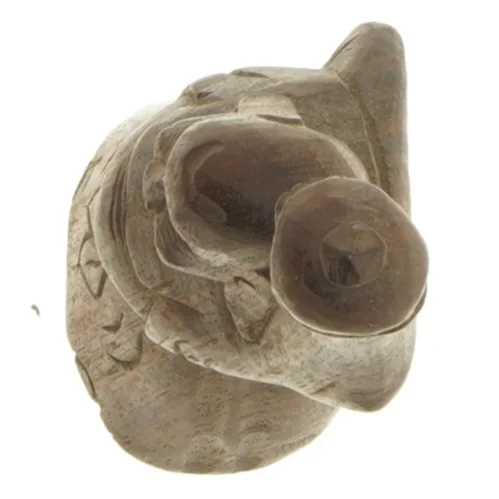 Træskulptur med scepter (str. 20 cm)