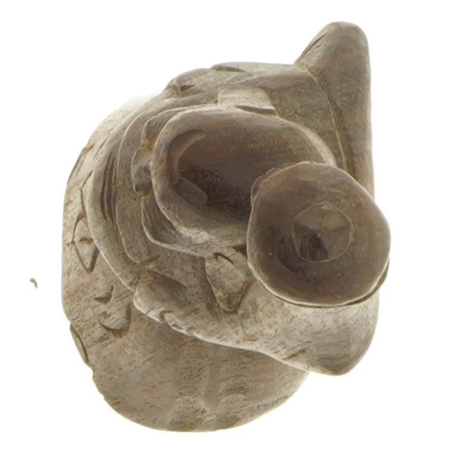 Træskulptur med scepter (str. 20 cm)