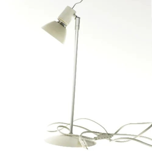 Bordlampe med hvid skærm (str. 41,5 cm)