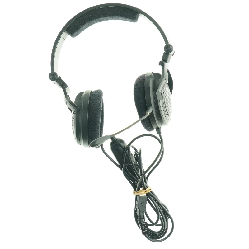 Sort hovedtelefon med mikrofon fra Trust (str. 19 x 8 cm)