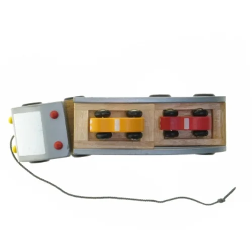 Trælegetøjsbiltransport fra Janod (str. 30 cm)