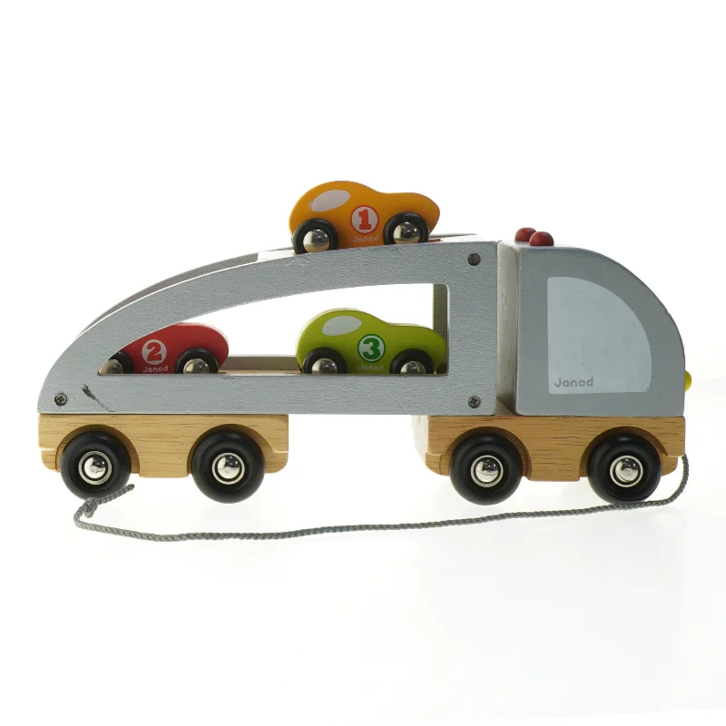 Trælegetøjsbiltransport fra Janod (str. 30 cm)